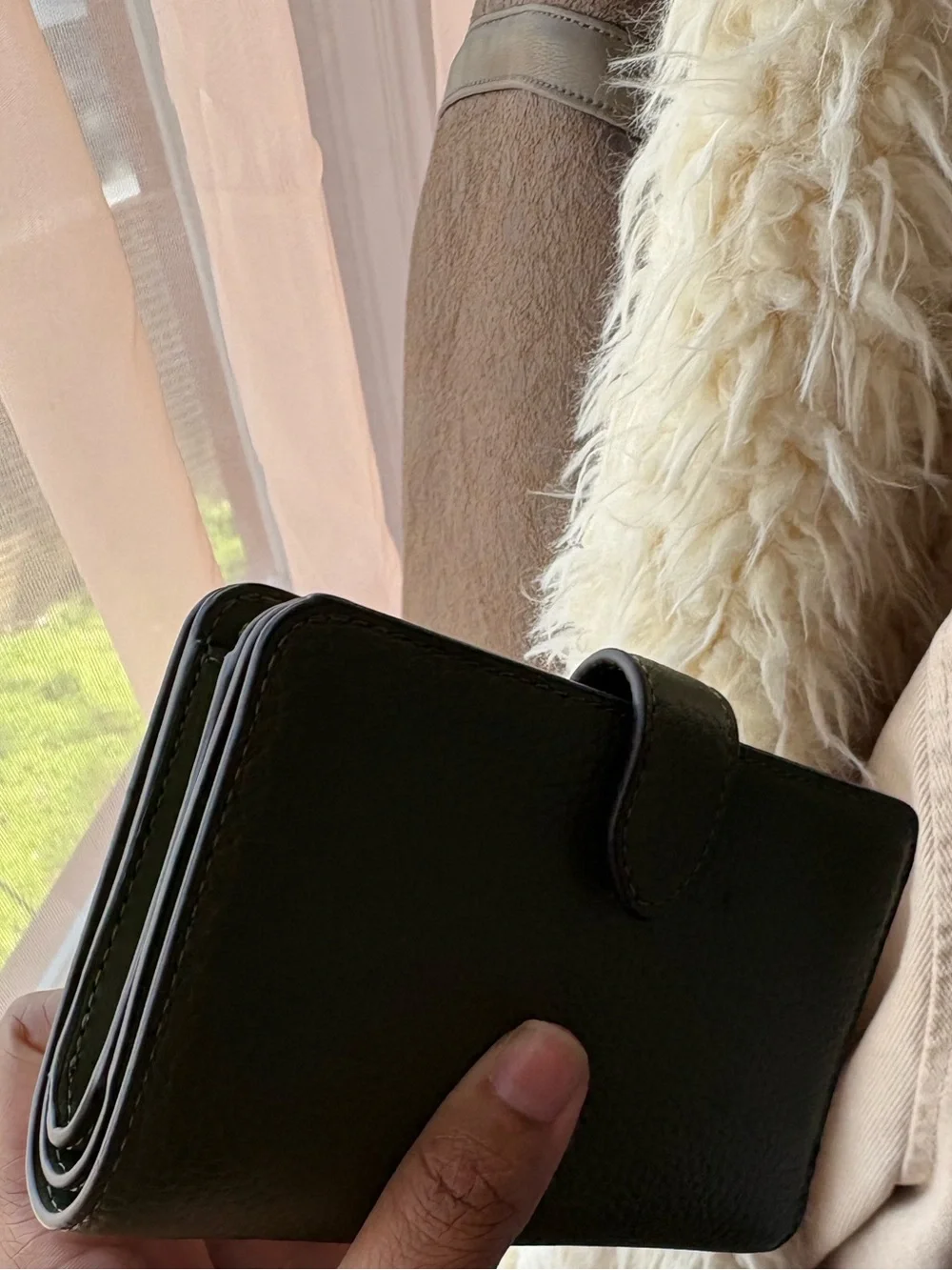kate spade Olive Green Pebbled Leather Wallet